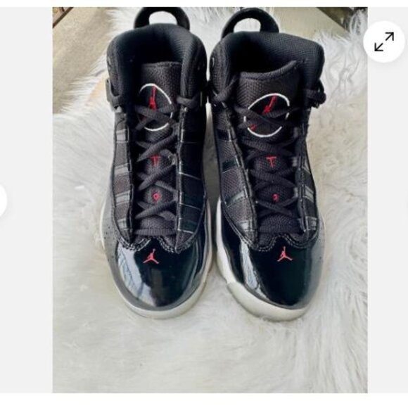 Nike Jordan 6 rings Shoes Kids unisex Size US Kids 13 C Black - Picture 5 of 12